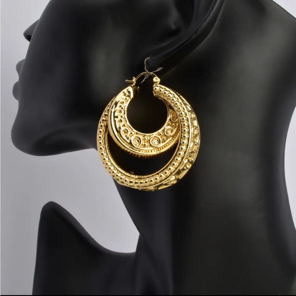 COPY - ✨Gemini Twin Hoop Earrings Copper/18K Plated✨ - Picture 3 of 5